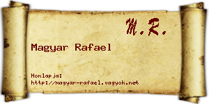 Magyar Rafael névjegykártya